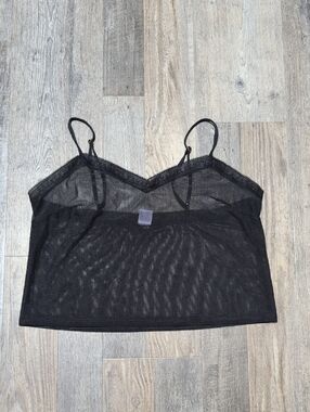 Savage X Fenty Black Sheer Lace Cami